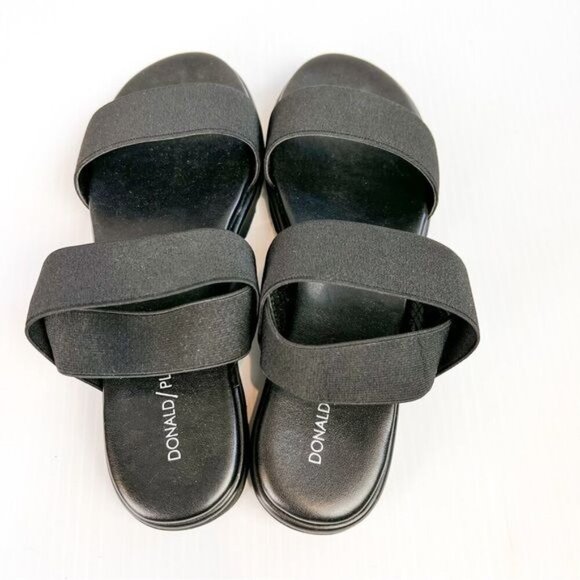 Donald J. Pliner Womens Black Lue Stretch-Strap Flatform Sandals size 8 - Picture 5 of 10